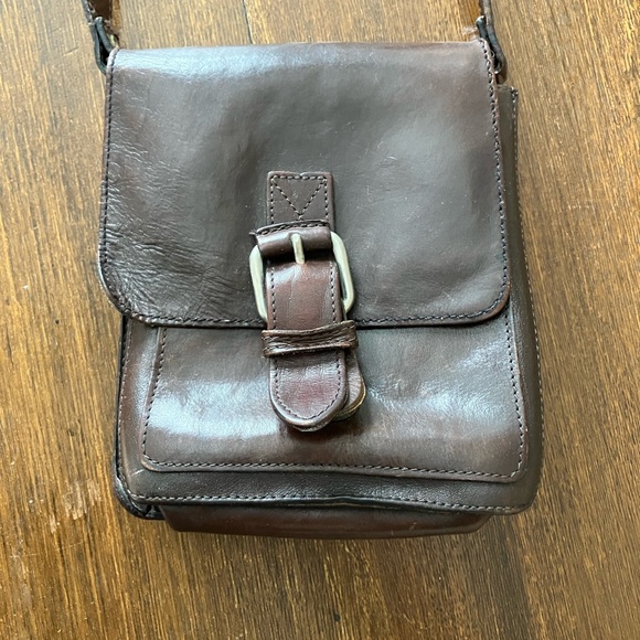 Vintage Aldo Small Brown Leather Crossbody Bag - Picture 2 of 11